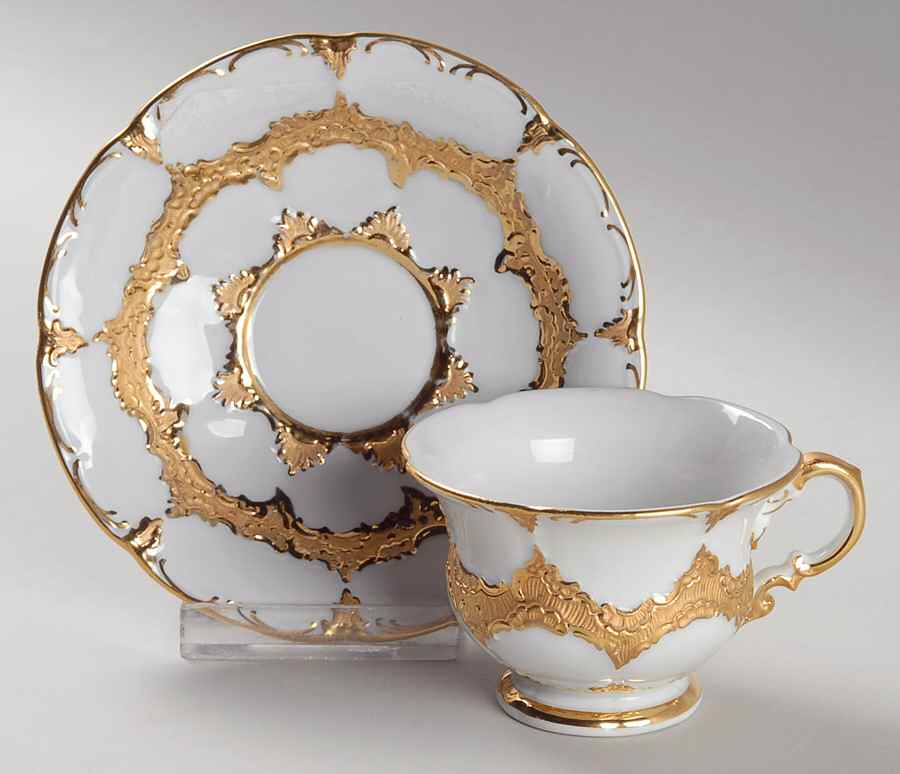 999979 Mocha Cup & Saucer Set by Meissen (Germany)-1