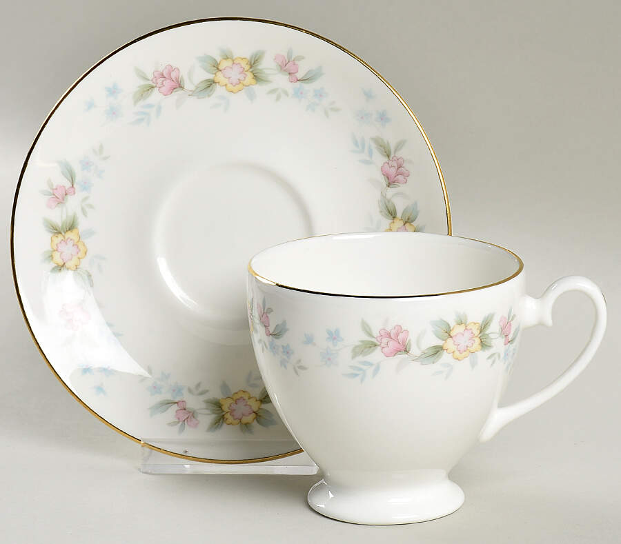 Alpine Footed Cup & Saucer Set by Mayfair (England)-1