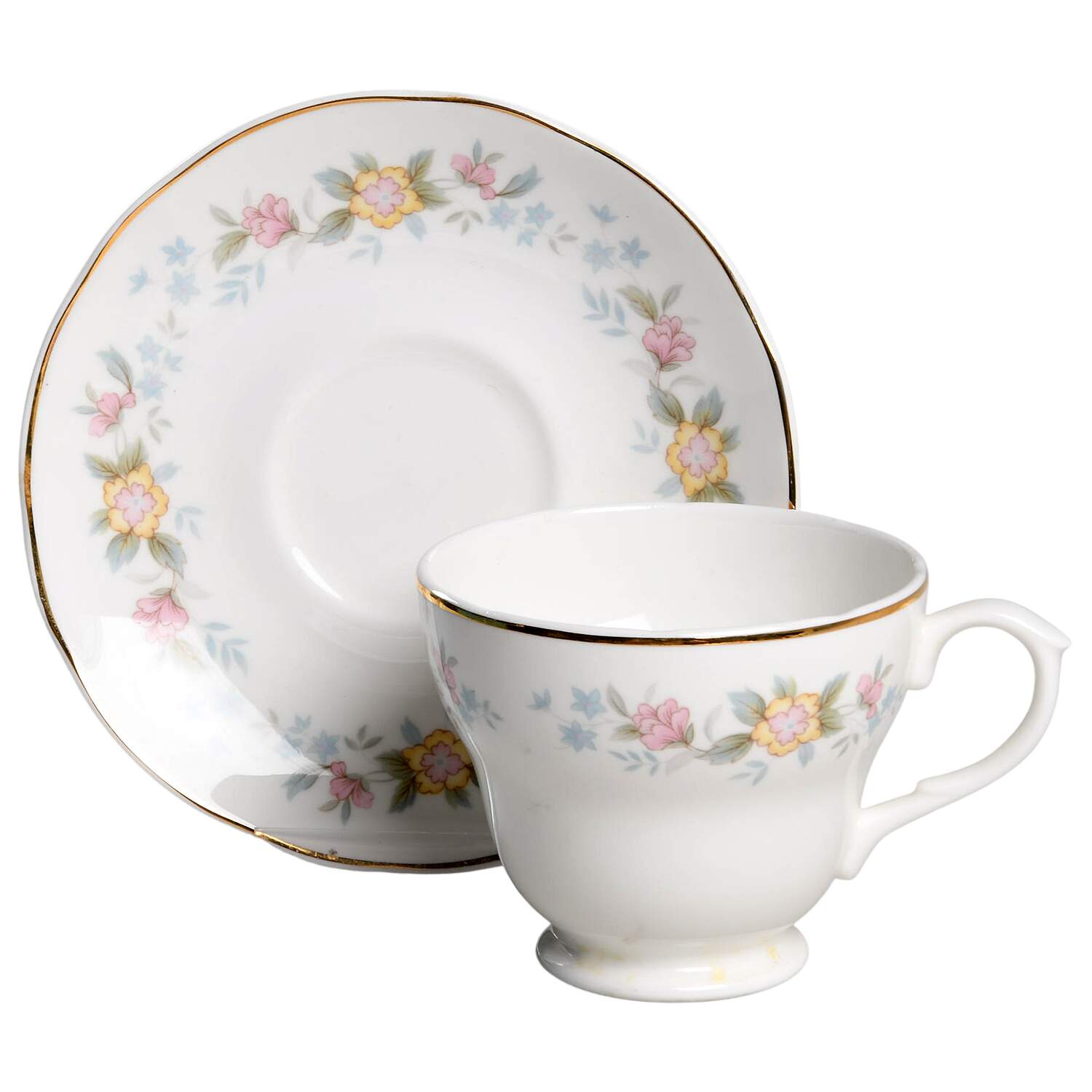 Alpine Footed Cup & Saucer Set by Mayfair (England)-1