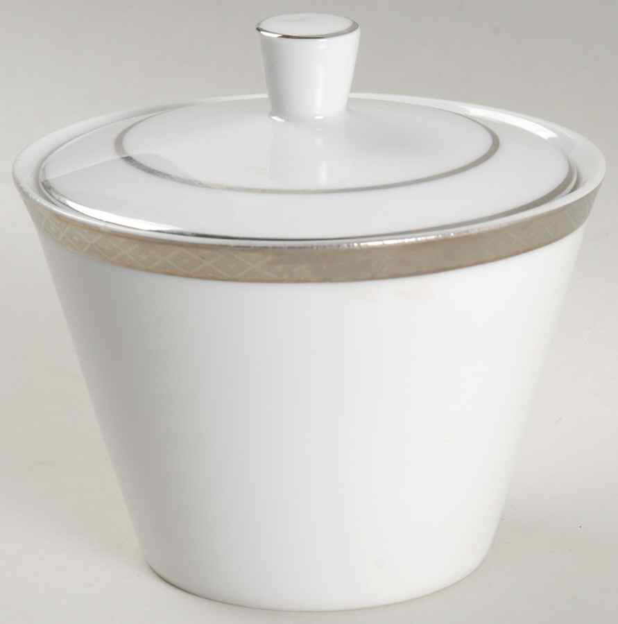 Silver Scroll Sugar Bowl & Lid by Mikasa-1
