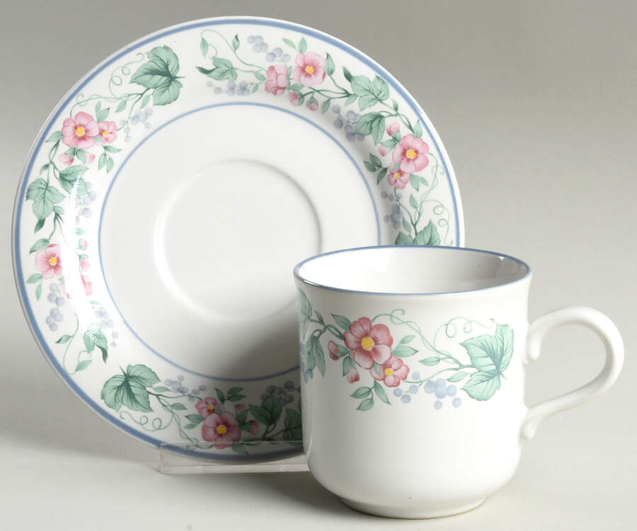 Kensington Flat Cup & Saucer Set by Mervyn's-1
