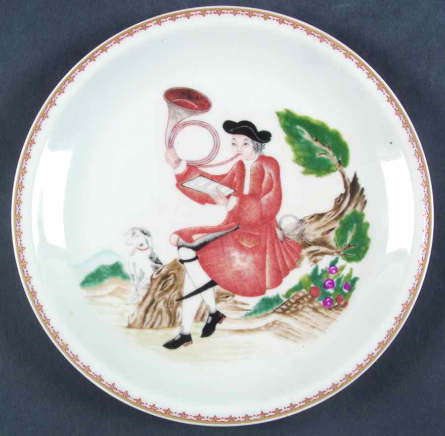 Hunting Horn Salad Plate by Mottahedeh-1