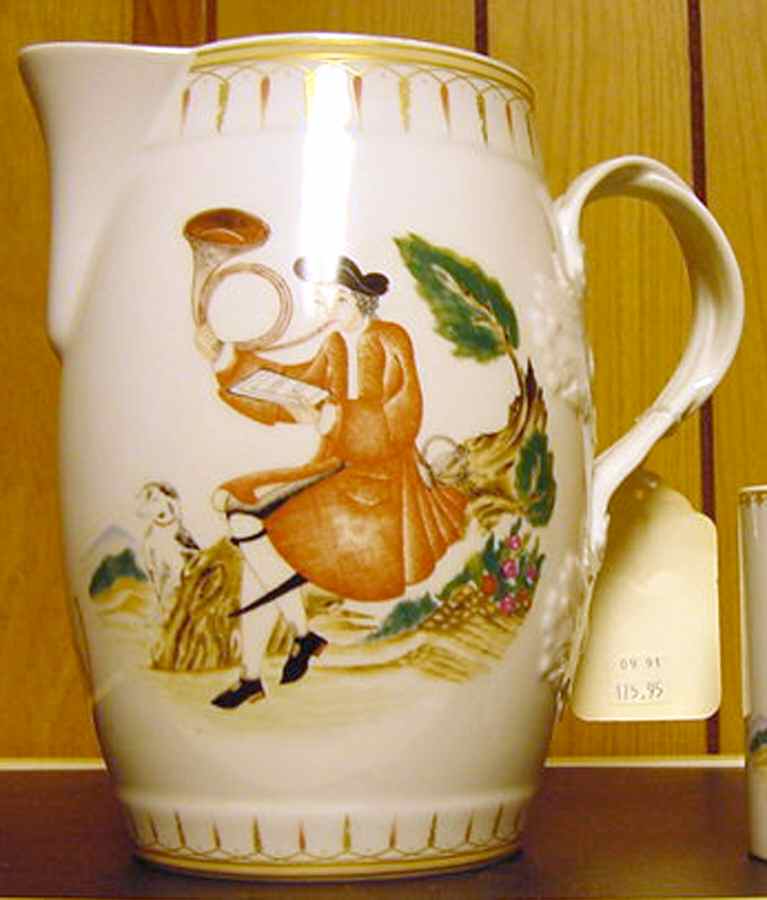 Hunting Horn Pitcher No Lid by Mottahedeh-1