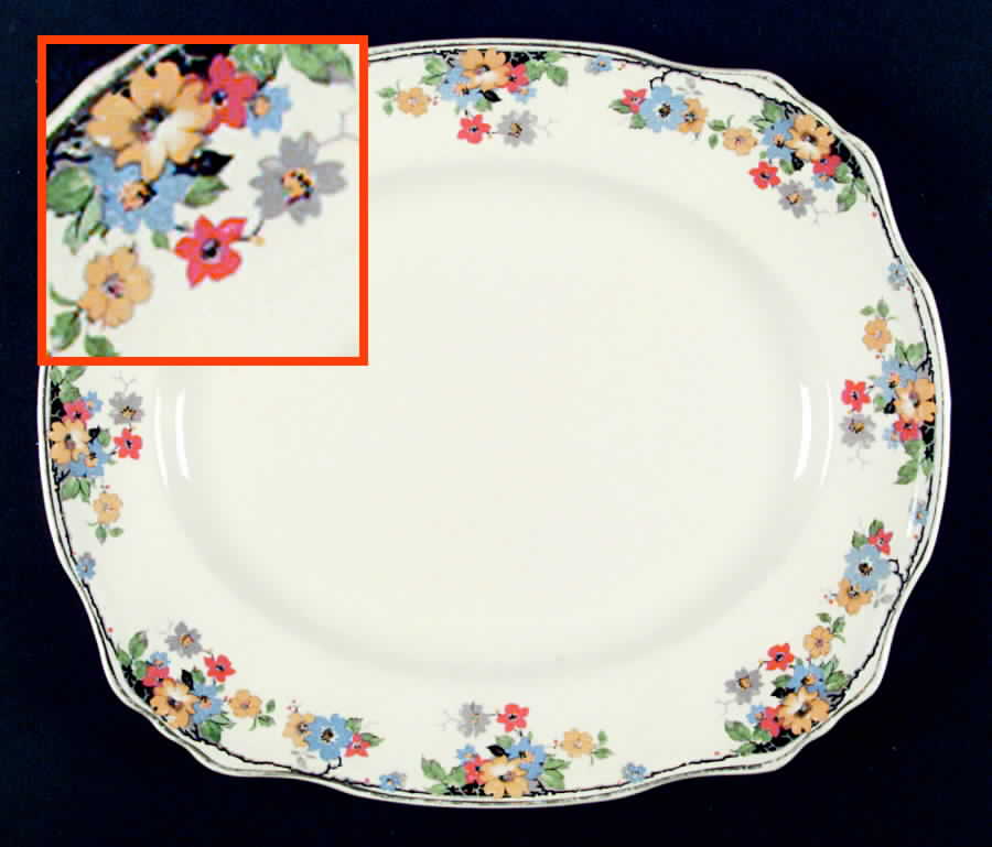 MEA43 11" Oval Serving Platter by Alfred Meakin-1