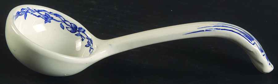 Watteau Blue Solid Piece Sauce Ladle by Mason's-1