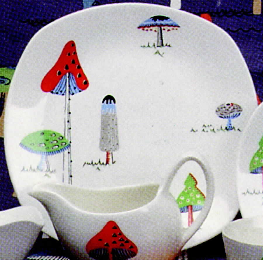 Toadstools Dinner Plate by W R Midwinter Ltd-1