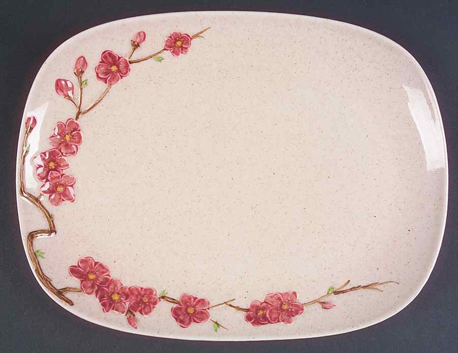 Peachtree 13" Oval Serving Platter by Montgomery Ward-1