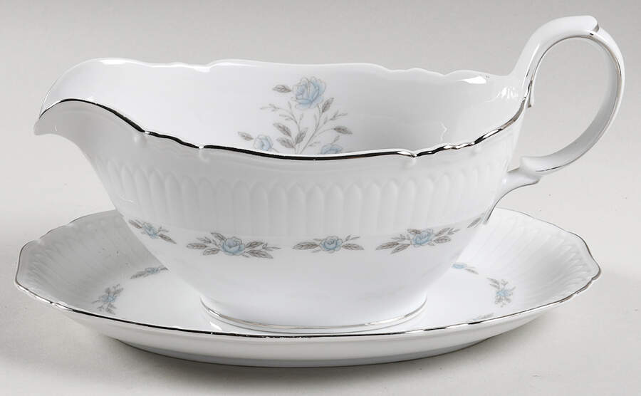 Sweetheart Rose Gravy Boat & Underplate by Mikasa-1