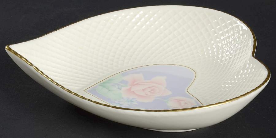 Rose Duet Blue Lavender Heart Shaped Dish by Mikasa-1