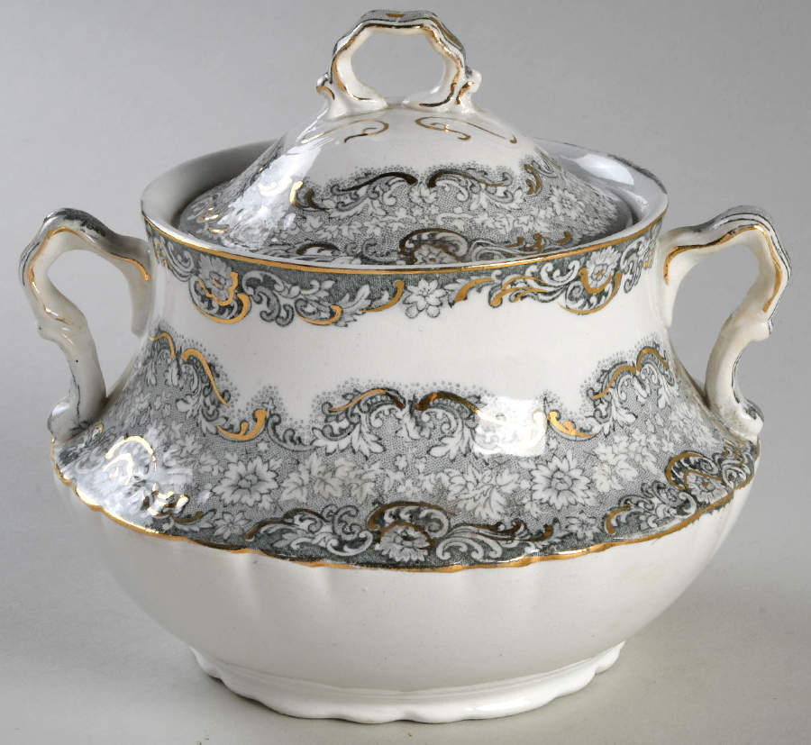 Roxbury  Sugar Bowl & Lid by Alfred Meakin-1