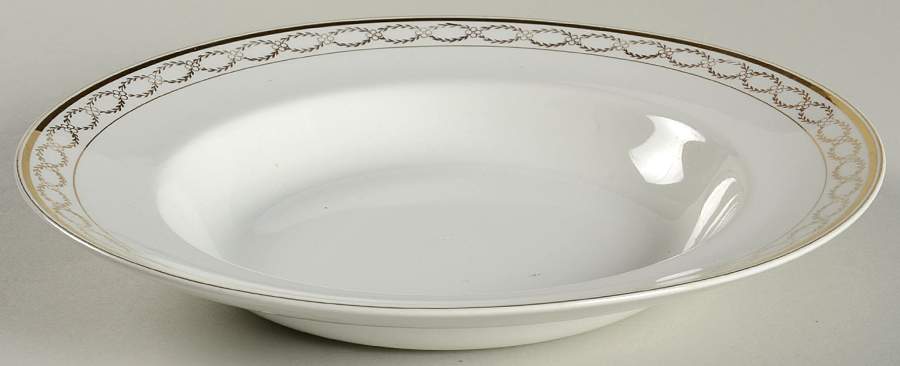 The Golden Chain Rim Soup Bowl by Alfred Meakin-1