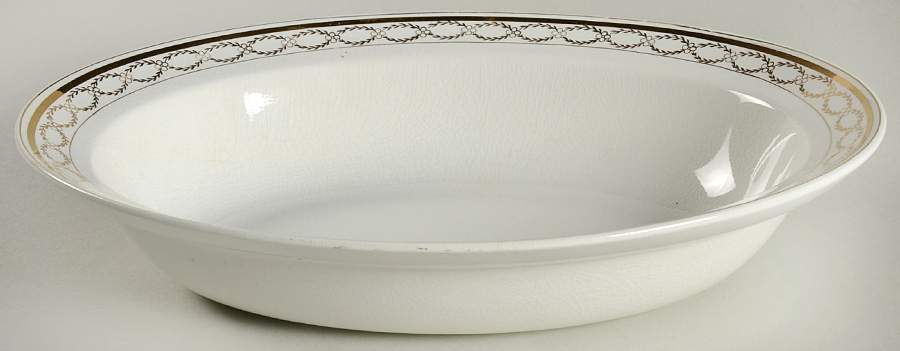 The Golden Chain 9" Oval Vegetable Bowl by Alfred Meakin-1
