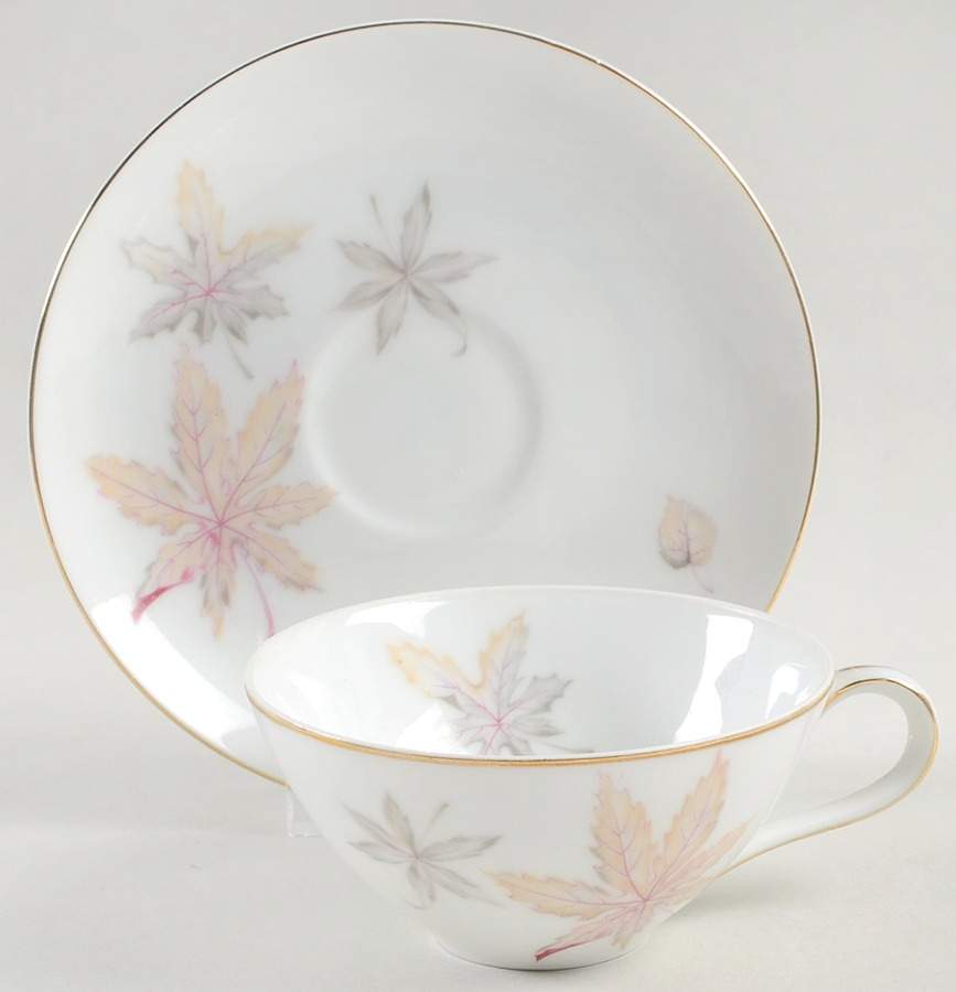 East Wind Flat Cup & Saucer Set by Meito-1