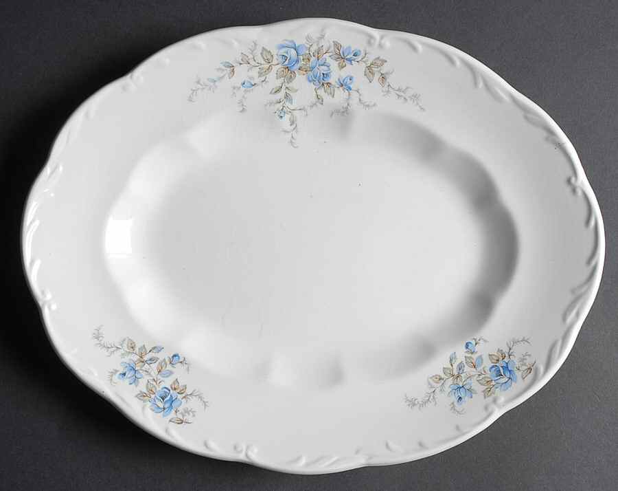 Dellwood 12" Oval Serving Platter by J & G Meakin-1