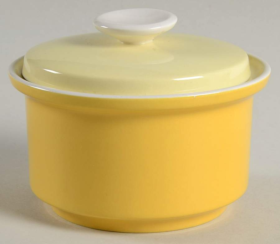Country Store Yellow Sugar Bowl & Lid by Mikasa-1