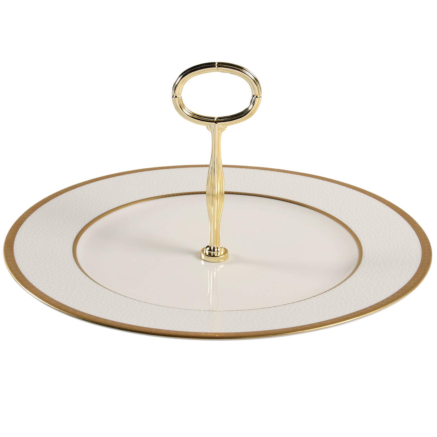 Ivory Flair Round Serving Plate with Center Handle (Dp) Hc by Mikasa-1