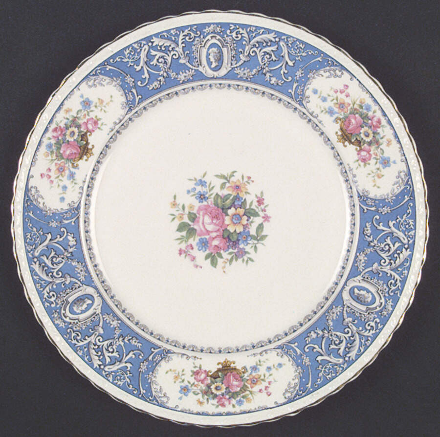 Kensington Blue Large Dinner Plate by Myott Staffordshire-1