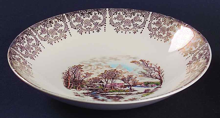 Currier & Ives (Coupe, Smooth) Coupe Soup Bowl by Mount Clemens-1
