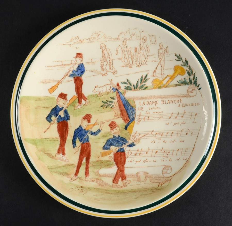 French Opera Reproductions Brown Multicolor Salad Plate by Metlox - Poppytrail - Vernon-1