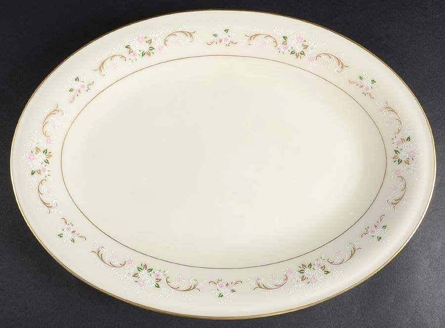 Rose Bay 14" Oval Serving Platter by Mikasa-1
