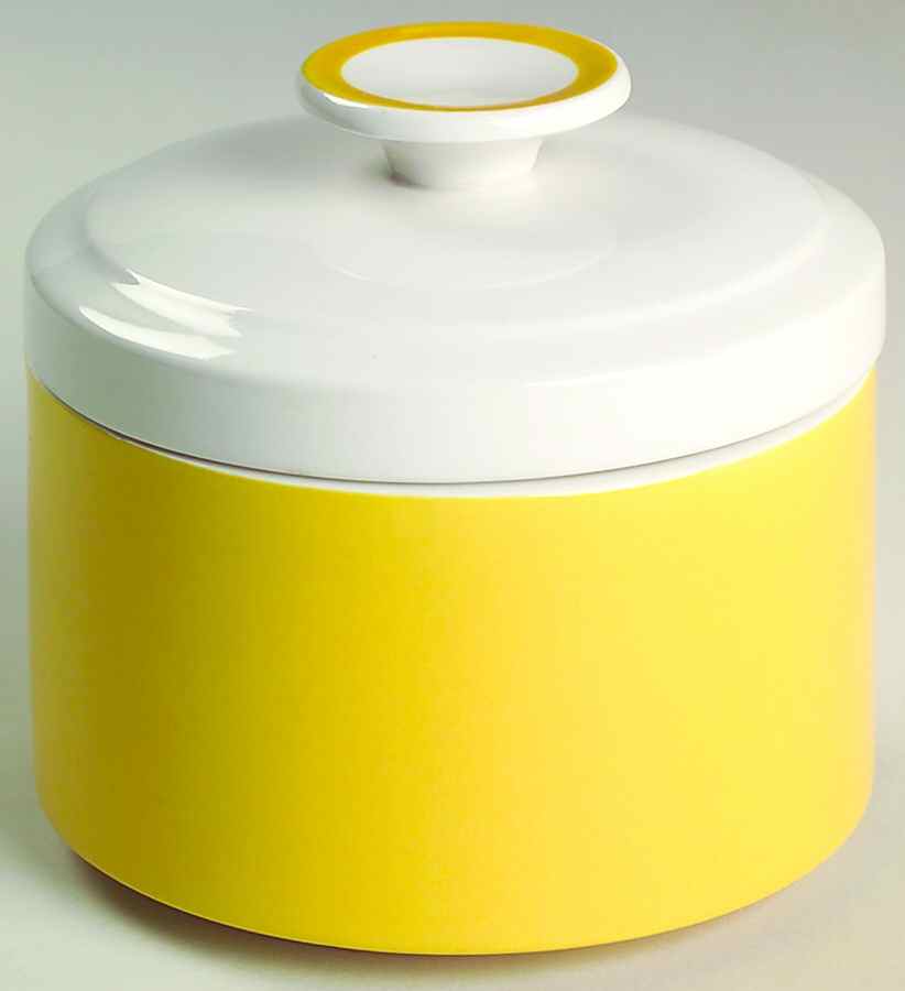 Sunshine Yellow Sugar Bowl & Lid by Mikasa-1