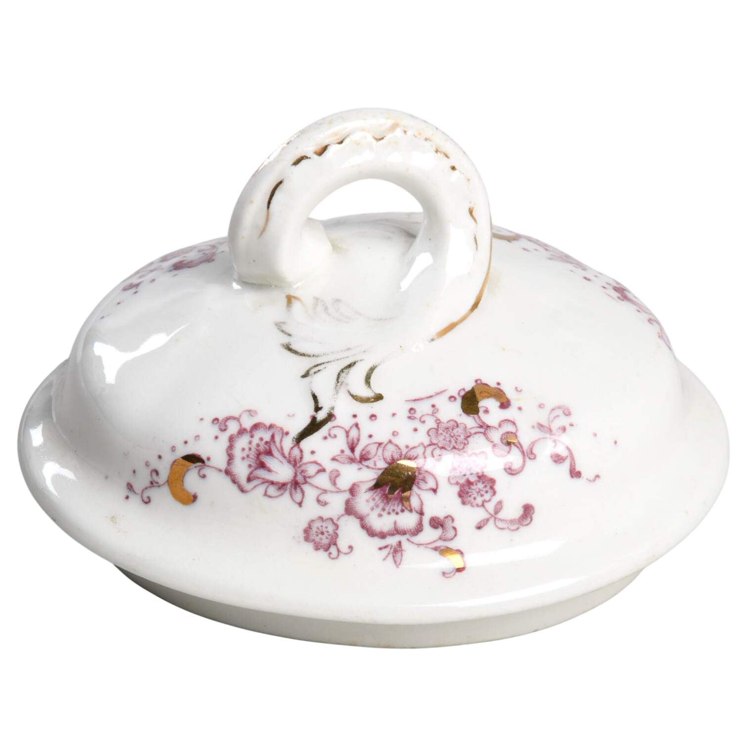 Alhambra (Pink) Lid for Sugar Bowl by John Maddock & Sons-1
