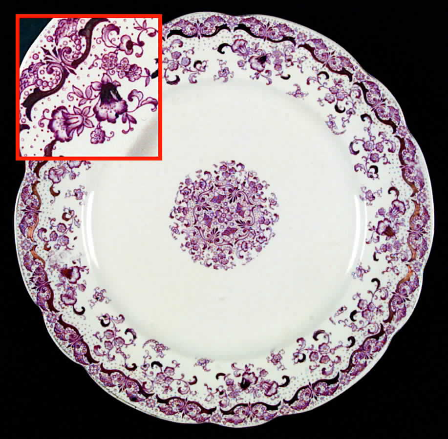 Alhambra (Pink) Dinner Plate by John Maddock & Sons-1