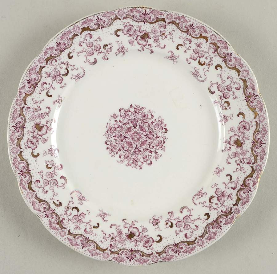 Alhambra (Pink) Salad Plate by John Maddock & Sons-1