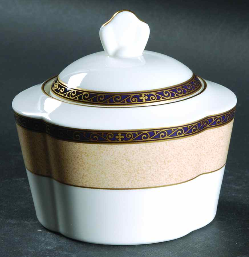 Victorian Ivory Sugar Bowl & Lid by Mikasa-1