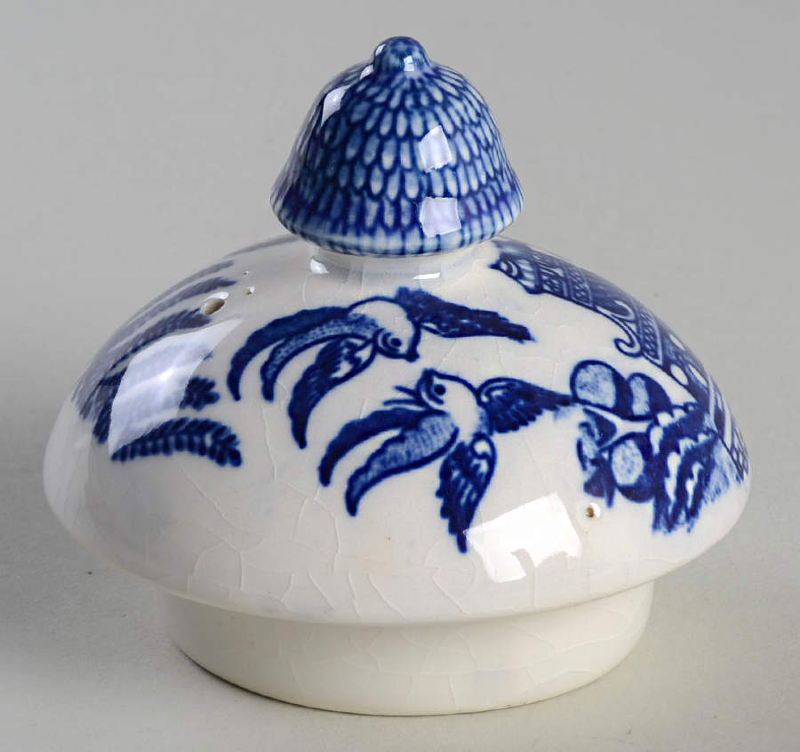 Blue Willow Lid for Teapot by Moriyama-1
