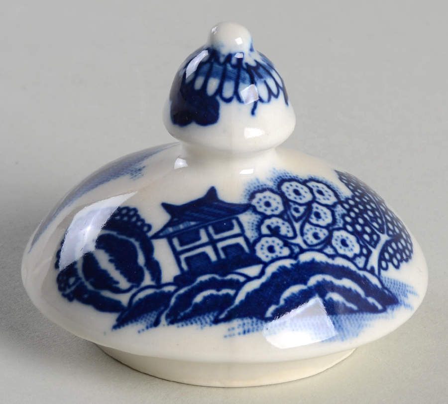 Blue Willow Lid for Sugar Bowl by Moriyama-1