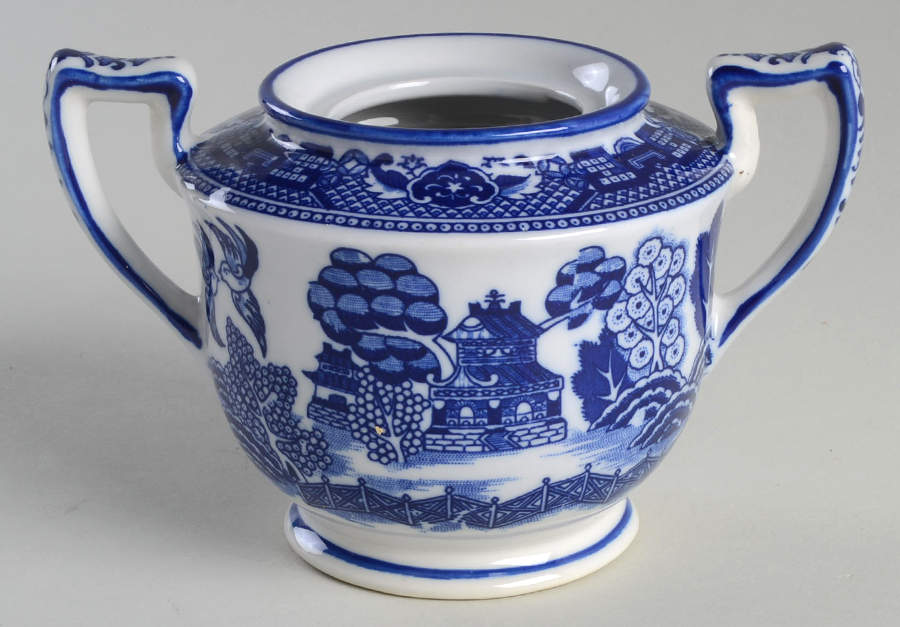 Blue Willow Sugar Bowl No Lid by Moriyama-1