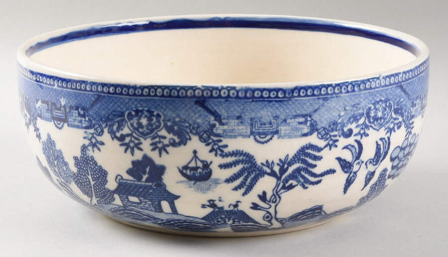 Blue Willow 8" Round Vegetable Bowl by Moriyama-1