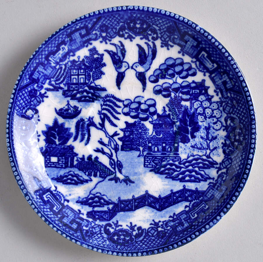 Blue Willow Saucer by Moriyama-1