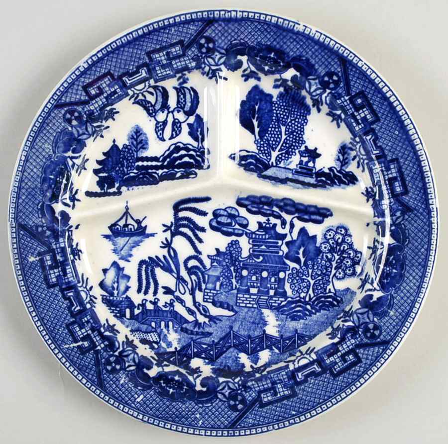 Blue Willow Grill Plate by Moriyama-1