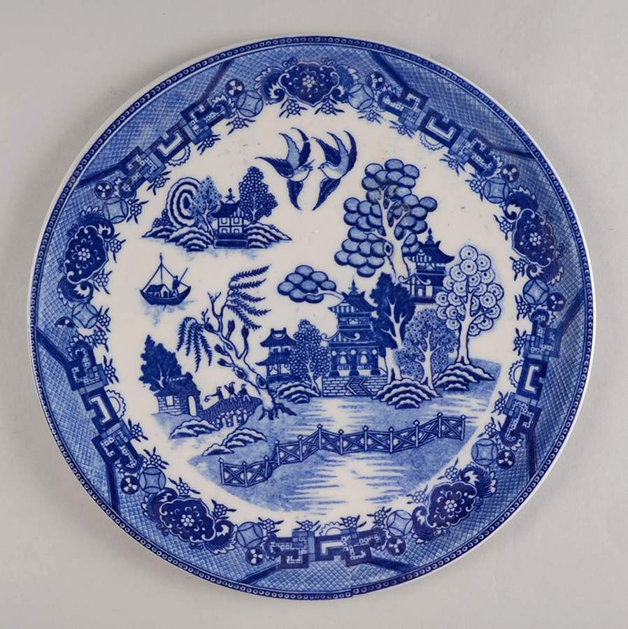 Blue Willow Cake Plate by Moriyama-1