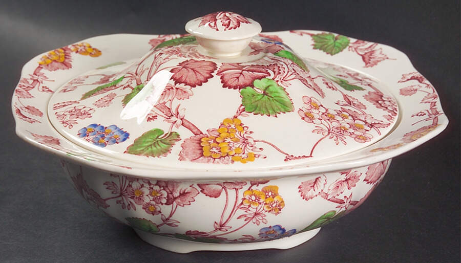 Florette Pink Multicolor Round Covered Vegetable by Alfred Meakin-1