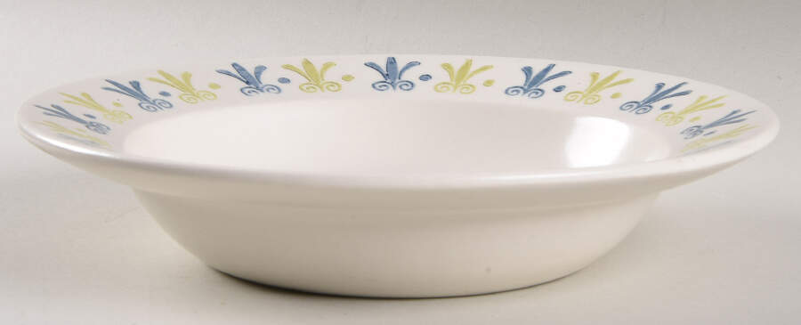 Fleur De Lis Rim Soup Bowl by Metlox - Poppytrail - Vernon-1