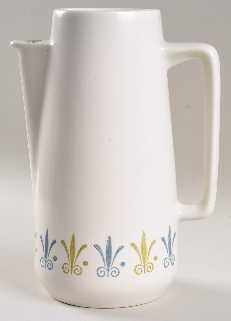 Fleur De Lis Coffee Pot No Lid by Metlox - Poppytrail - Vernon-1