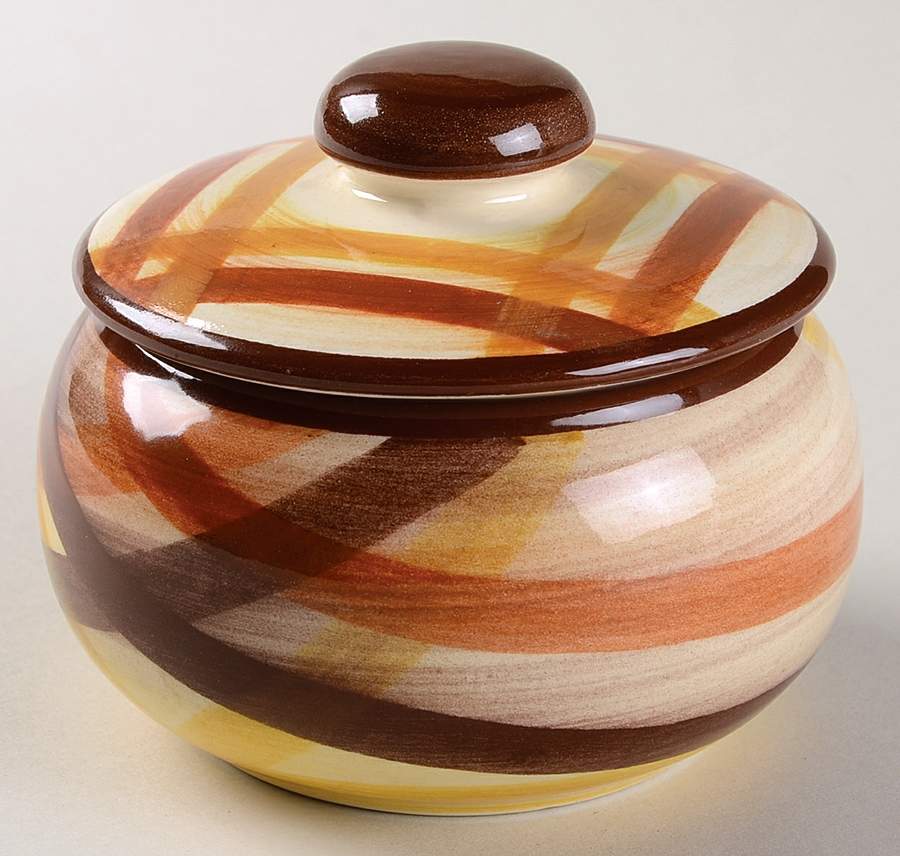 Butterscotch Sugar Bowl & Lid by Metlox - Poppytrail - Vernon-1