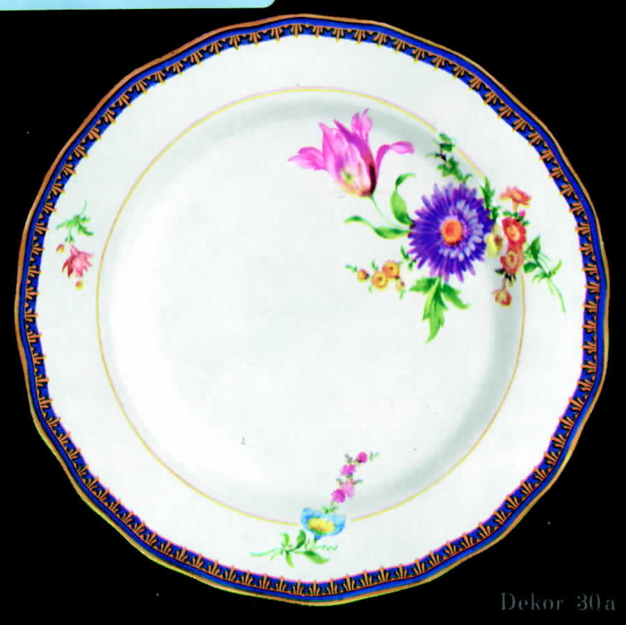 Dekor 30a Dinner Plate by Meissen (Germany)-1