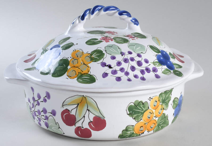 Mixed Berry 2 Qt Round Covered Casserole by Mesa Intl-1