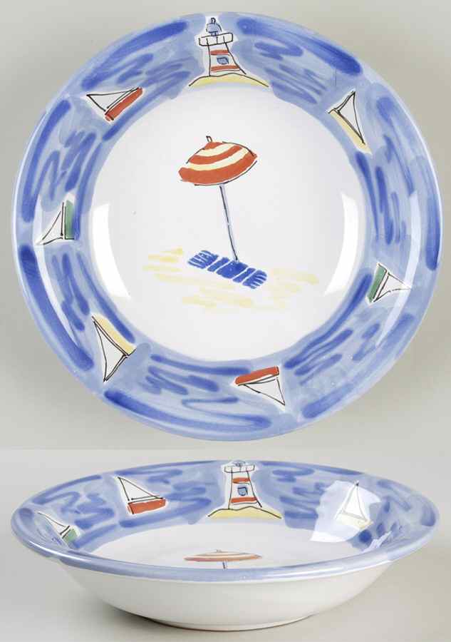 Beach Scene Coupe Cereal Bowl by Mesa Intl-1
