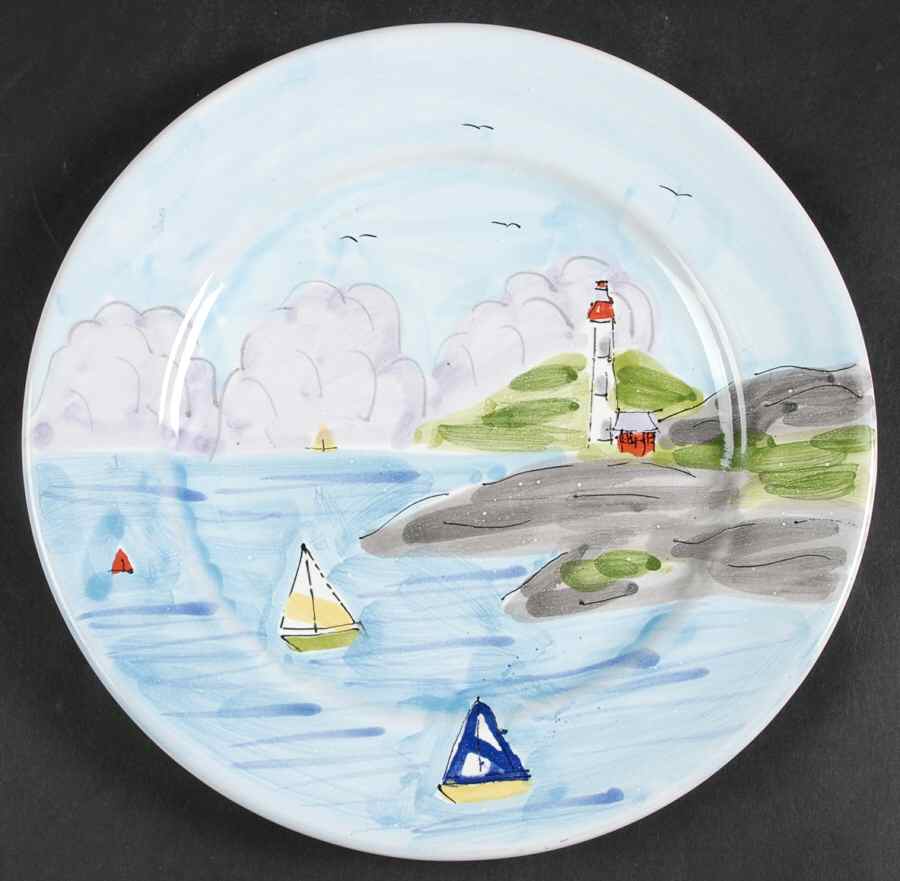 Beach Scene Salad/Dessert Plate by Mesa Intl-1