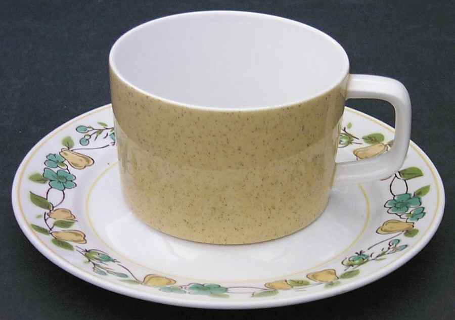 Orchard Flat Cup & Saucer Set by Mikasa-1