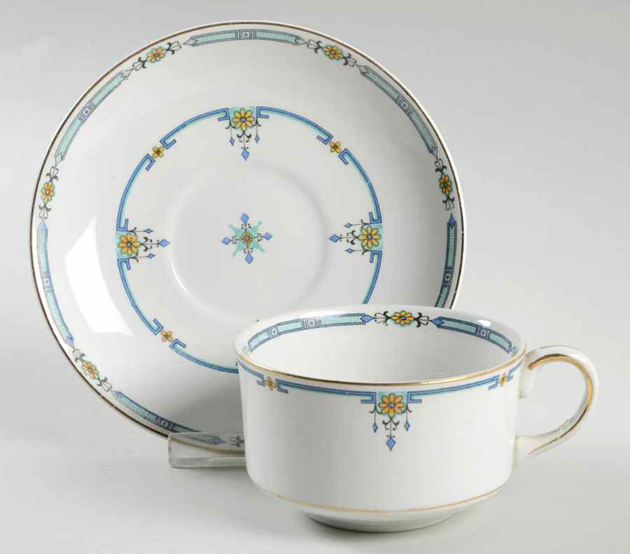 Fairhaven Flat Cup & Saucer Set by Alfred Meakin-1