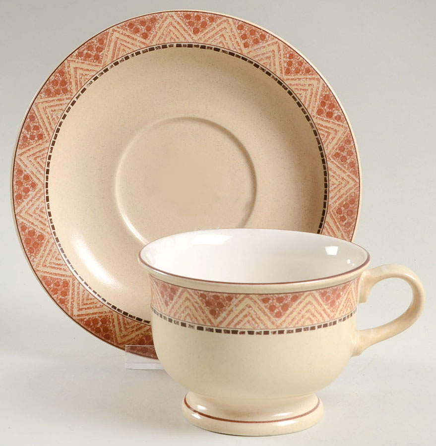 San Mateo Footed Cup & Saucer Set by Mikasa-1
