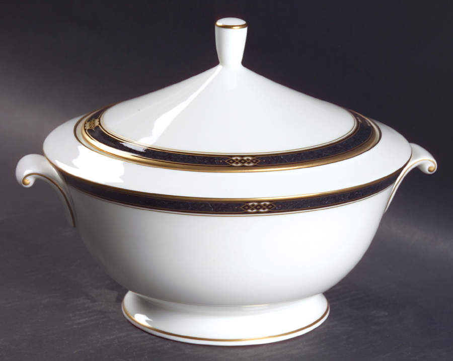 Ebony Crest Round Covered Vegetable by Mikasa-1