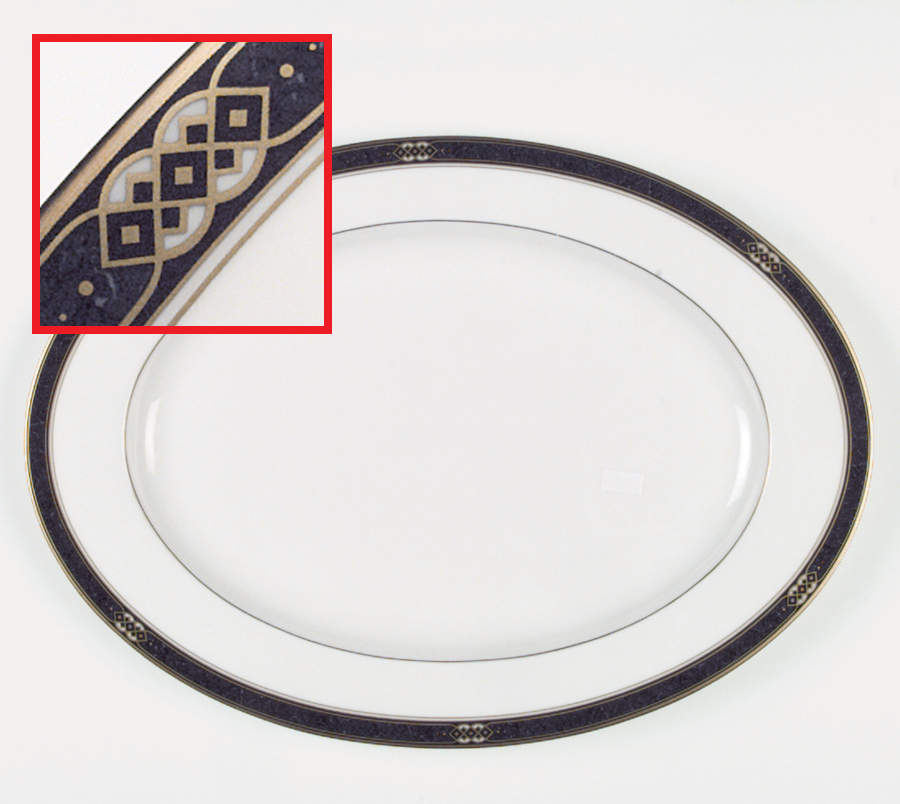 Ebony Crest 15" Oval Serving Platter by Mikasa-1