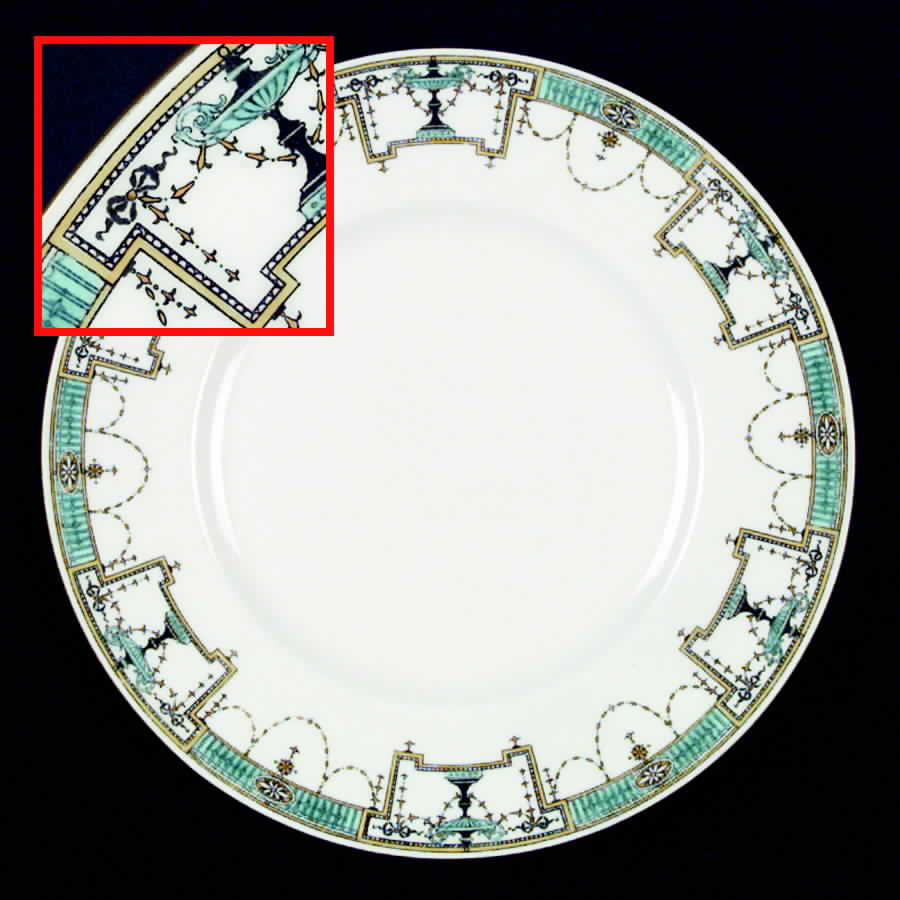 K103 (Turquiose Band) Dinner Plate by Minton-1